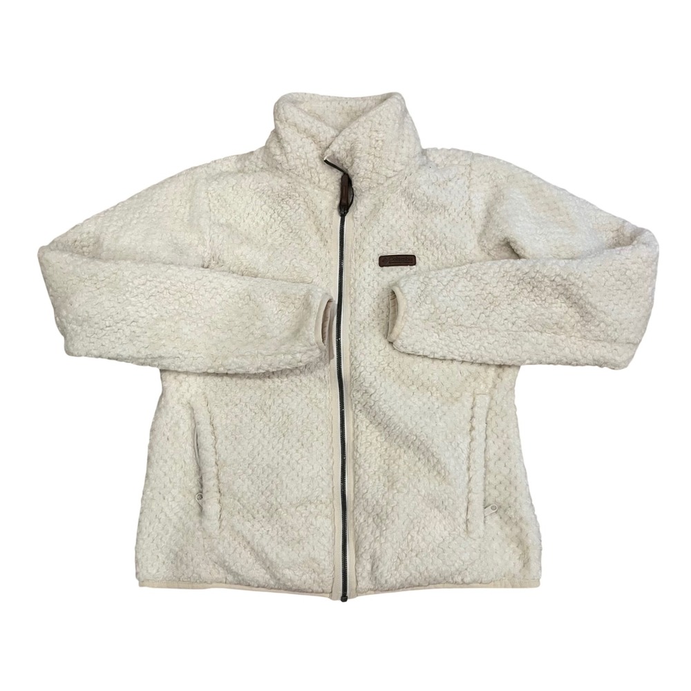 Columbia Womens Fire Side II Sherpa Fleece Full Zip Jacket Cream White Large